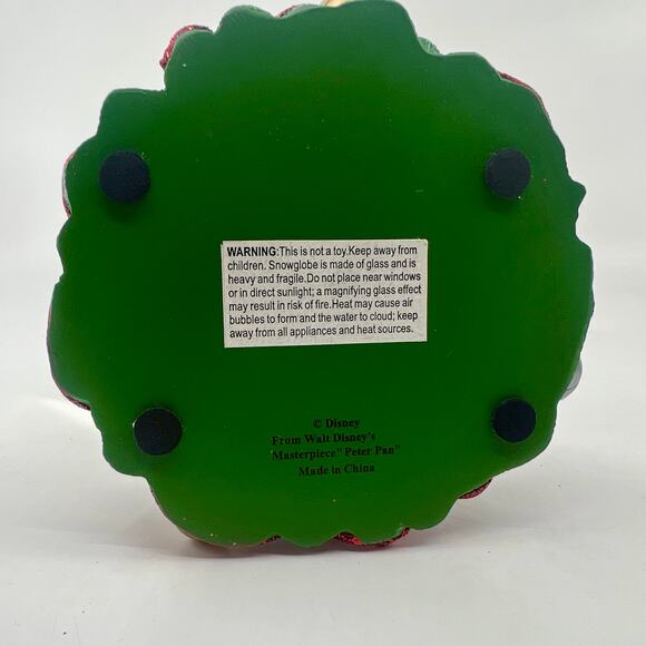 Vintage Beautiful Disney Peter Pan Tinkerbell Snow Globe with Christmas Tree - Picture 6 of 7